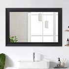 Black Wood Mirror For Bathroom rectangle Rustic 24 X 36 Inch Vanity Mirror Fo   