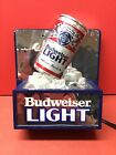 Vintage Lighted Budweiser Light Beer  Can On Ice Advertising  Sign