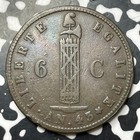 An 43  1846  Haiti 6 Centimes Lot mk380 Km 28