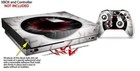 Skin For Xbox One X Console Controller Eyeball Black Red Decal