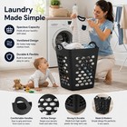 Flexible Square Laundry Hamper  Black Plastic Free Shipping