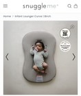 Snuggle Me Baby Lounger Curve 0-6 Months Premium Organic Cotton Foam Birch