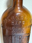 Warners Safe Kidney And Liver Cure Antique Bi-mold Empty Bottle With Tooled Top