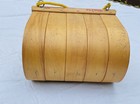 Vintage Paris 4    Wooden Toboggan Snow Sled Rare With Cushion