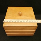 Vtg Stocked 100  Spools 3 Tier Sewing Box Wood With Full Of Threads 
