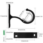 4 Pcs Top Mount Curtain Rod Brackets  Heavy Duty Aluminum Hooks  Wall Mountable