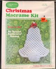 3 Vintage Christmas Macrame Kits 1981-82 Brantex Bell Planter Towel Holder