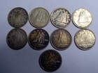 Lot Of 9   80  Silver Canadian Dimes Coins   6 00 Face 