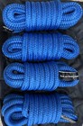 4 Pack Blue 1 2 Inch 15ft Double Braid Nylon Boat Dock Line Mooring Rope