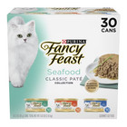  2 Pack  Fancy Feast Seafood Classic Pate Collection Wet Cat Food  3-oz  30 Cans