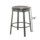 Black Metal Swivel Bar Stools Set Of 2 For Counter Height Seating