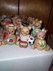 Home Interior Homco Bear Ceramic Set Of 32  Christmas  Halloween exercise  Bride