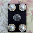 4 Piece Faux Pearl  Gold Magnet Pins   Saddle Seat  Western  Hunt Seat Magnets 