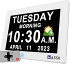    2025 New   digital Clock With Voice-talking Date And Week  19 Alarms Custom 