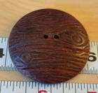 Vintage Xl Wooden Buttons Textured Grained 1  3 4