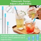 Kynup Reusable Straws  4pack Collapsible Portable Foldable Metal Straw 