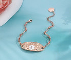 Personalized Rose Gold Women s Medical Alert Id Bracelet With Emergency Contact