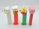Vintage Pez Lot Of 4 Icee Bear Garfield Chef Pez-a-saur Valentine Heart