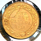1918 Canada One Cent Choice Uncirculated Full Red Chn
