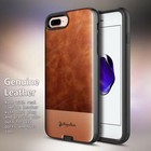 For Iphone 6 6s 7 8 Plus Phone Case Shockproof Leather Cover With Tempered Glass
