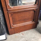 Pair Vintage Built In Cabinet Doors Mirrored C1880 Quartersawn Oak 60    X 22 5   