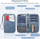 Family Passport Holder Wallet Rfid Blocking Travel Document Organizer Clutch Bag