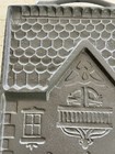 Vintage Large Cast Iron John Wright Gingerbread House Christmas 2 Sided Mold