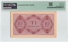 Denmark 10 Kroner 1945  P-m4 Allied Command Wwii  Pmg 62 Epq Unc Rare 2nd Finest