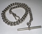Antique Sterling Silver  Albert Watch Chain 42 Grams 