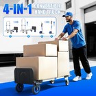 4 In 1 Aluminum Folding Hand Truck Dolly Cart With Wheels 600 Lbs Capacity Co   