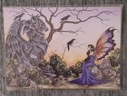 Amy Brown Signed 5x7 Mini-print  stone Guardian  Plus Bookmark