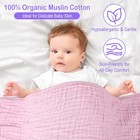 2 Pack Hooded Muslin Cotton Baby Towels  32x32inch  Pink   Purple