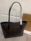 Coach Medium City Tote Bag In Signature Canvas Gold walnut black Cdx82 size 26