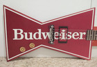 Vintage 80 s Budweiser Bow Tie Guitar Beer Sign Cardboard Promo Advertising Rare