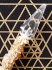 Citrine Wand With Silver   Quartz Point  Citrine Chakra Wand  Rare Crystal Wand
