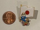 1996 Atlanta Olympic Games Enamel Hat Vest Lapel Pin Team Japan Flag Bearer Izzy