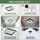 Square Modern Led Ceiling Light Fixture  24w Black Flush Mount Hallway Ceilin   