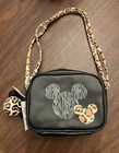Disney Parks Animal Kingdom Cheetah Print Crossbody Purse Bag W keychain 8    X 6   
