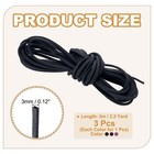 3 Pcs 3mm X 5 Yards Leather Cord For Necklace Bracelet  Blue dark Purple purple