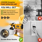 Paint Sprayer 850w Hvlp Spray With 4 Nozzles And 3 Patterns 1400ml Capacity
