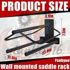 2  Heavy Duty Wall Mounted Saddle Rack Bag Freestanding Saddle Rack Black Metal