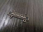 Vintage U s  Army Qualification Bar  Mortar- Silver Oxidized Post Wwii