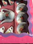 Vintage 13 Pcs Miniature Porcelain Tea Set Fruits Lemon Grapes Apples Sealed 