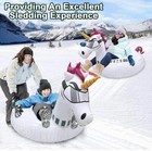63  Giant Unicorn Inflatable Snow Tube Winter Sled With Handles 0 6mm Thick Bott