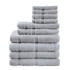 Mainstays 10 Piece Towel Set With Upgraded Softness   Durability  Grey