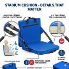 Portable Stadium Cushion 1 5in Thick Foldable Bleacher Seat With Handle 