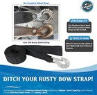 Wavesrx 2 x12  Jet Ski Trailer Winch Strap With Stainless Stee