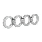 4x Stainless Steel Outdoor Rotatable Folding Ring Color Silver  Hiking Men Women