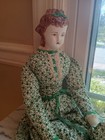  Antique 19thc China Doll Glass  Head  Arms And Legs  Cloth Body 18 5   Unique 
