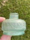 Antique Early T  Davids   Co  Patent 1876 Small Spool Shaped Colored Ink Bottle